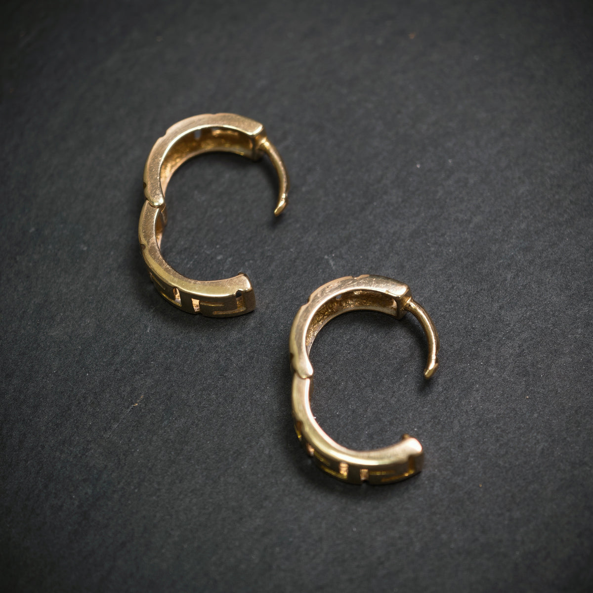 Handgefertigte Creolen 585/- Gelbgold