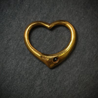 Handgefertigter Anhänger ,,Herz'' 333/- Gelbgold mit 1 Diamant
