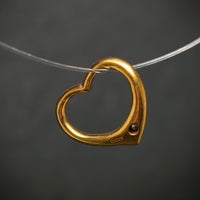 Handgefertigter Anhänger ,,Herz'' 333/- Gelbgold mit 1 Diamant