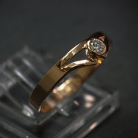 Ring 585/- Gelbgold mit 1 Zirkonia