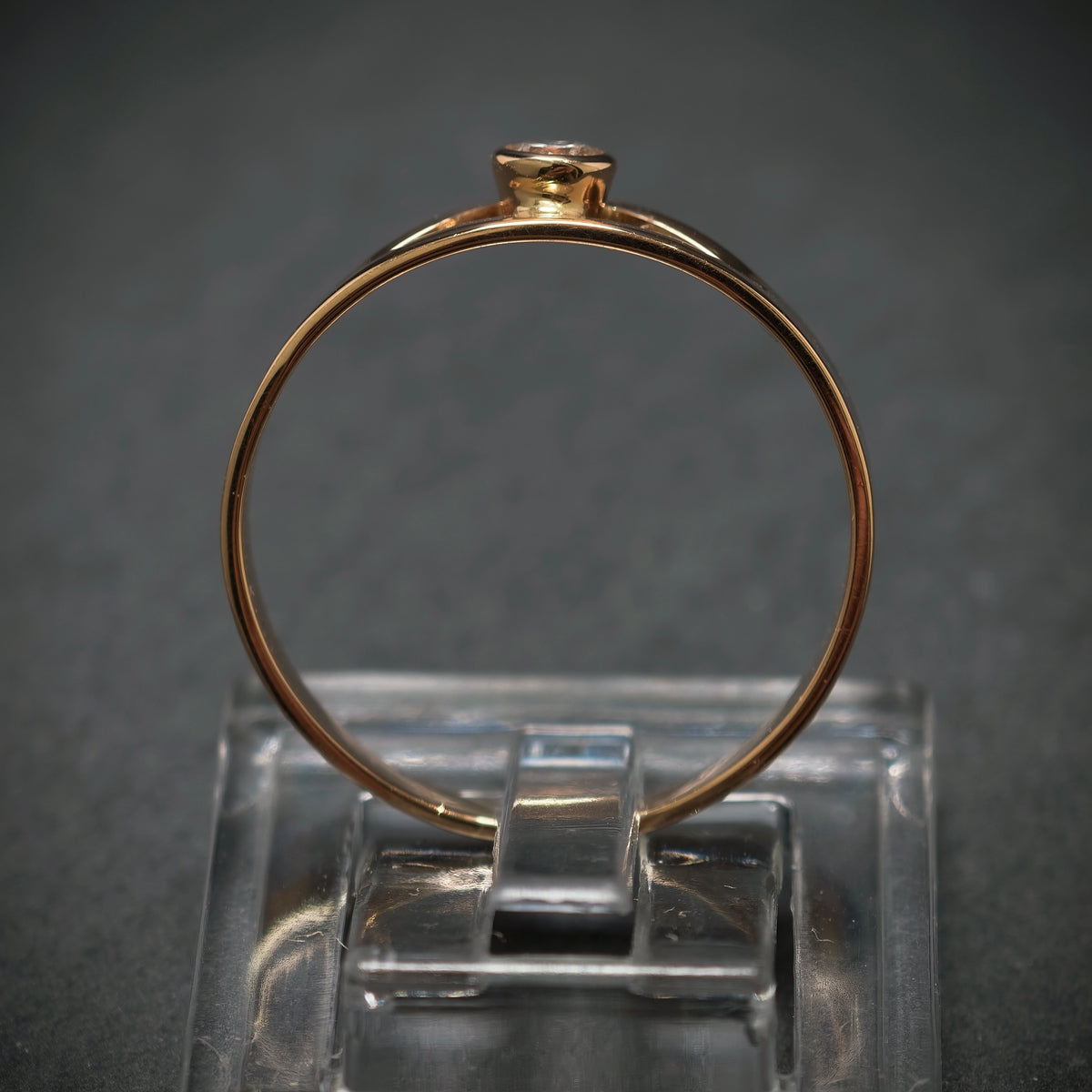 Ring 585/- Gelbgold mit 1 Zirkonia