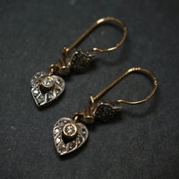 Ohrringe 750/- Gelbgold 925/- Silber mit 20 Diamanten