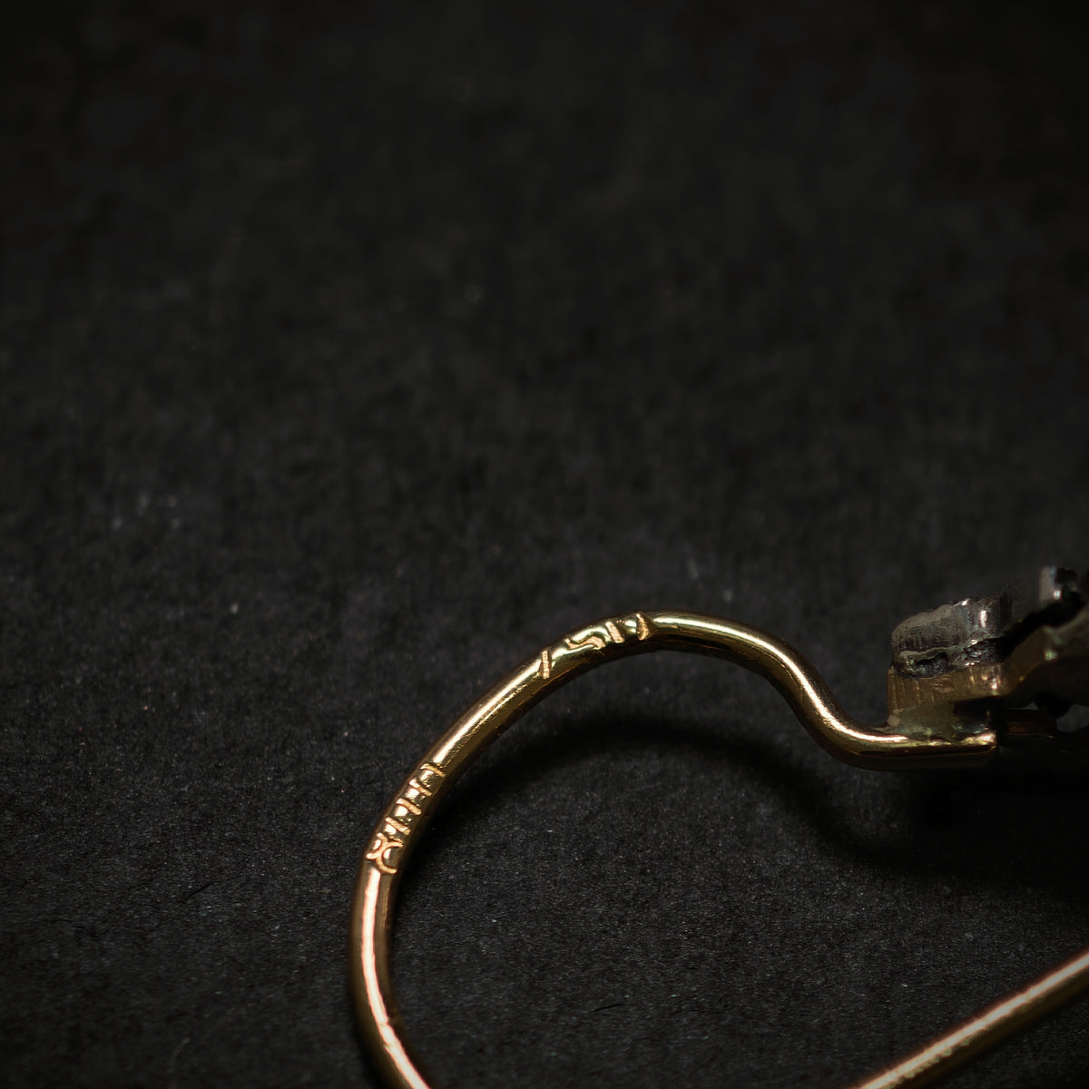 Ohrringe 750/- Gelbgold 925/- Silber mit 20 Diamanten