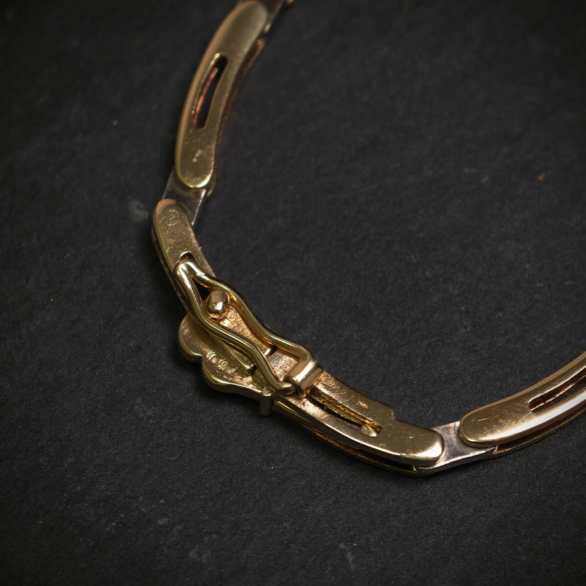 Armband 750/- Gelbgold 925/- Silber mit 16 Diamanten