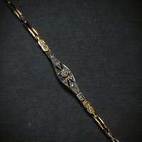 Armband 750/- Gelbgold 925/- Silber mit 16 Diamanten
