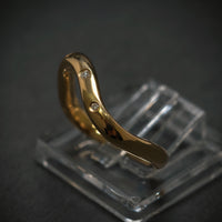 Handgefertigter Ring 750/- Gelbgold mit 3 Brillanten