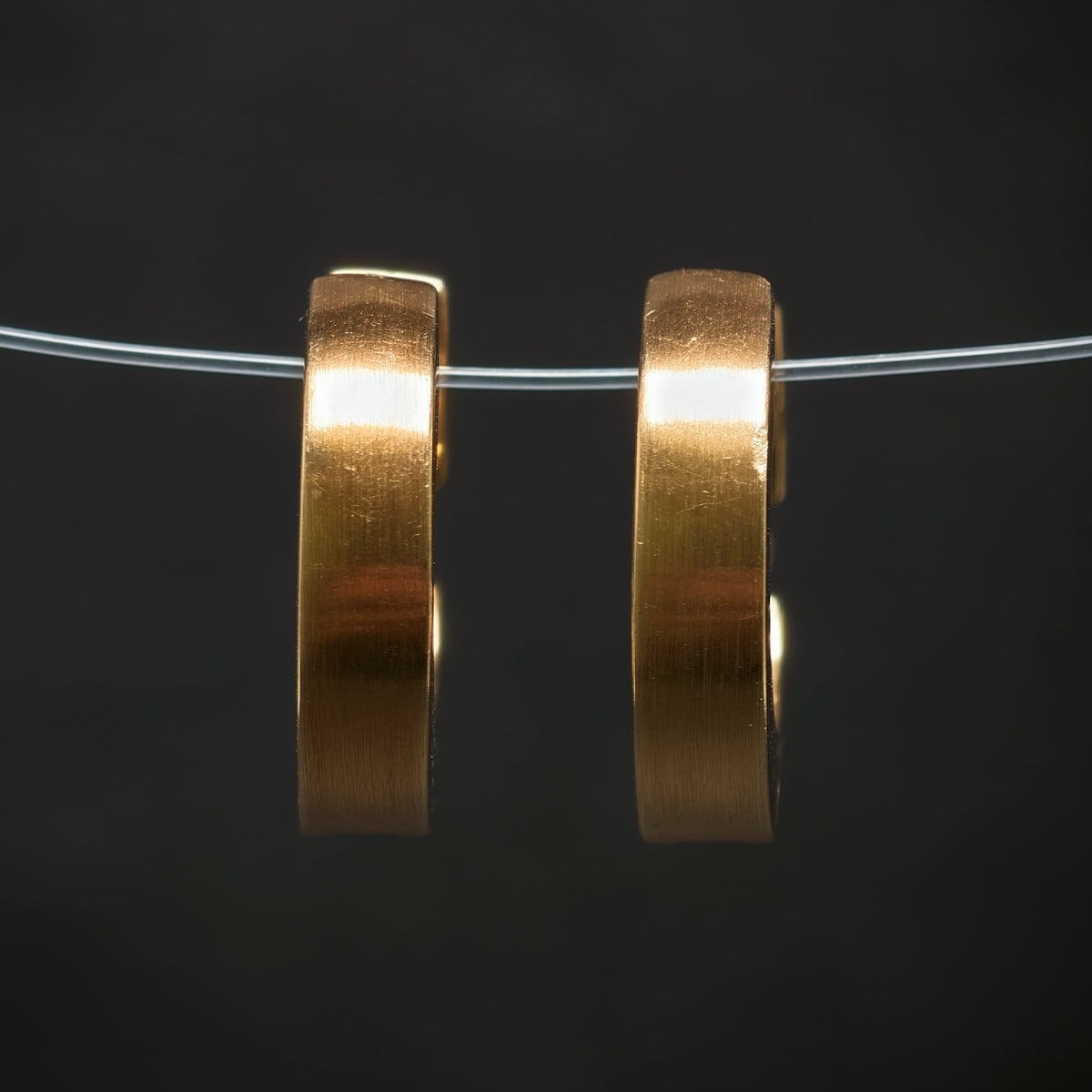 Creolen 585/- Gelbgold mit 2 Brillanten