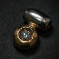 Anhänger 585/- Gelb- und Weißgold mit 1 Brillant