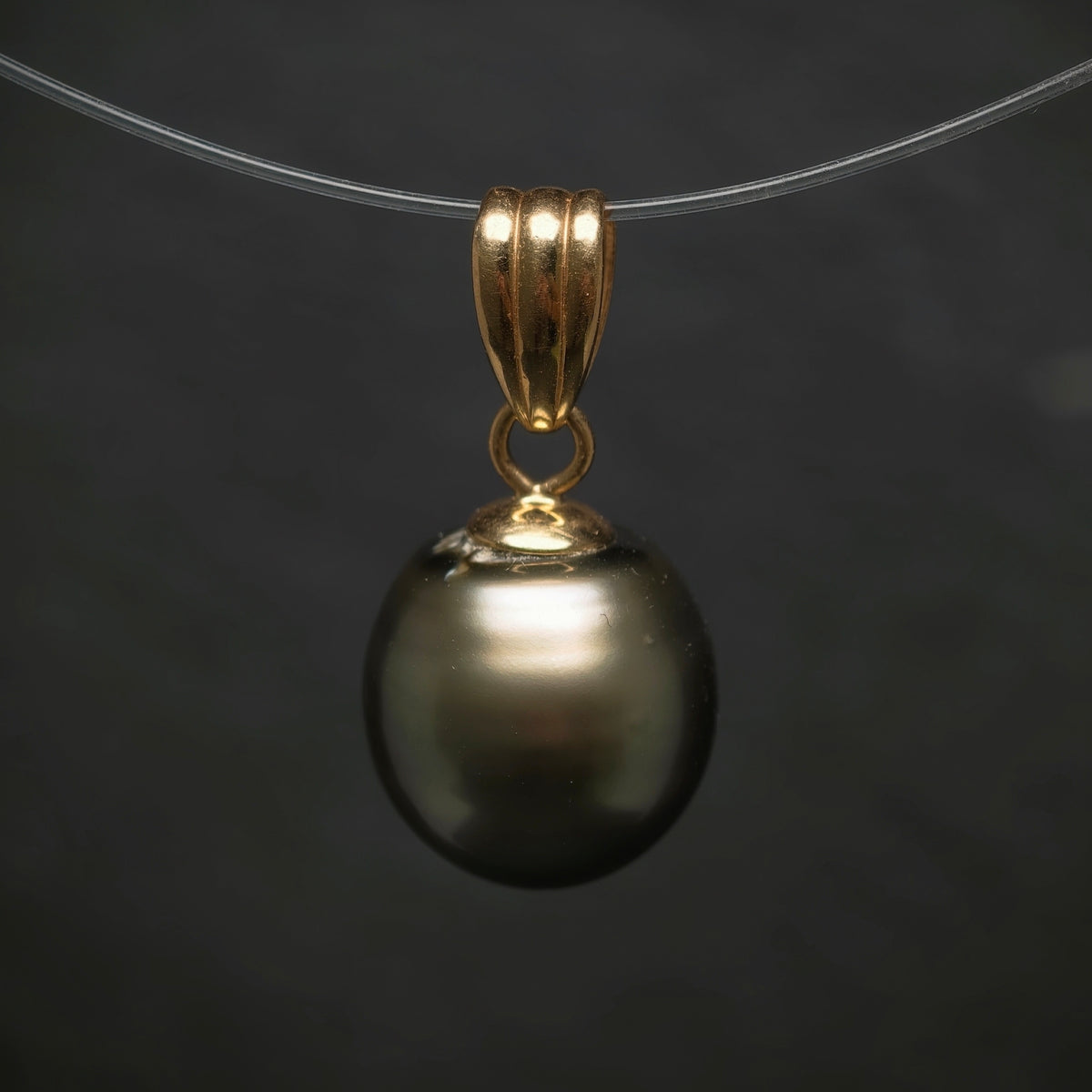 Anhänger 585/- Gelbgold mit 1 Tahitiperle