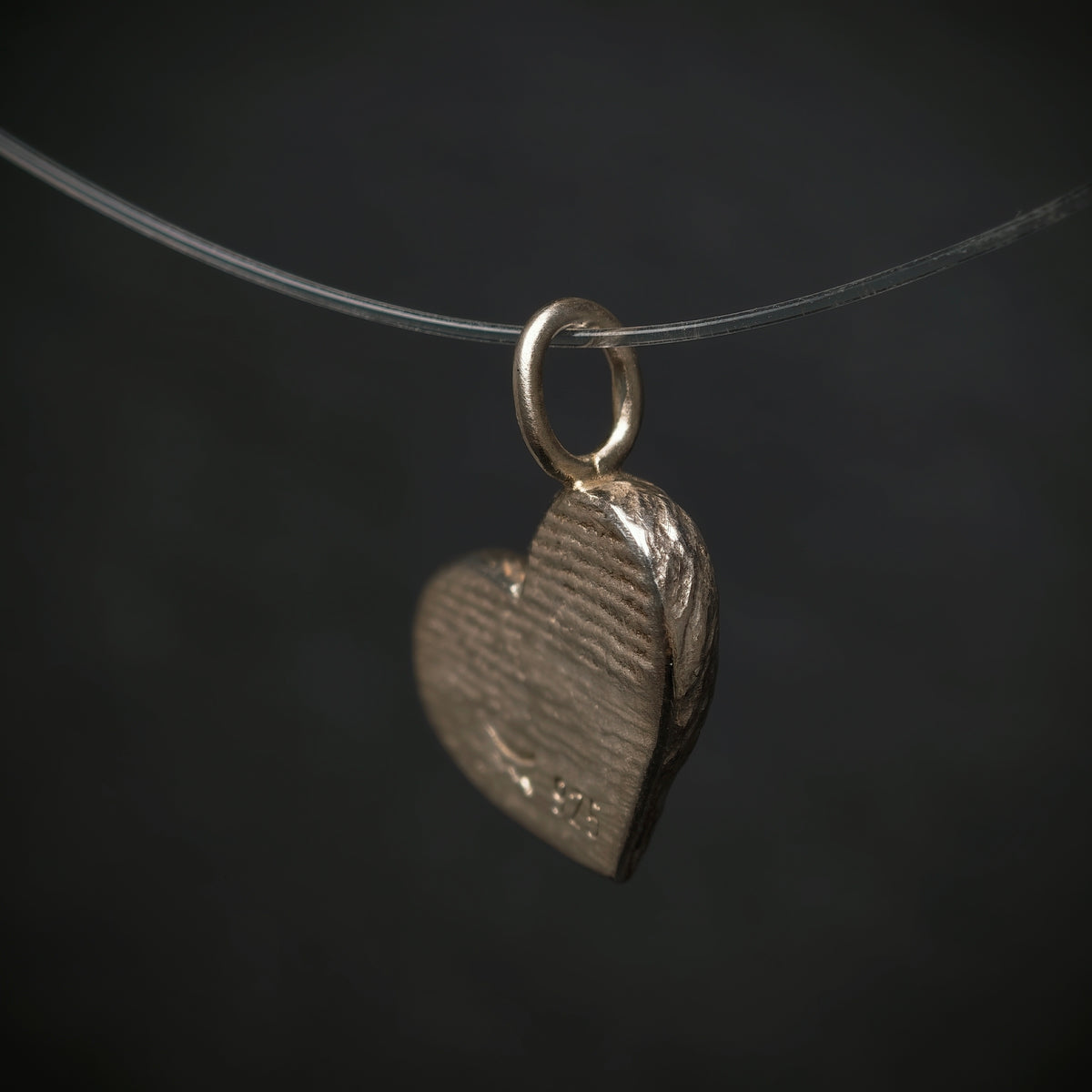 Handgefertigter Anhänger ,,Herz'' 925/- Silber