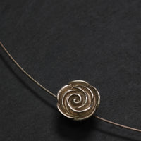 Handgefertiger Halsreif ,,Rose'' 925/- Silber