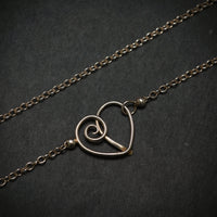 Handgefertigte Kette ,,Herz'' 925/- Silber