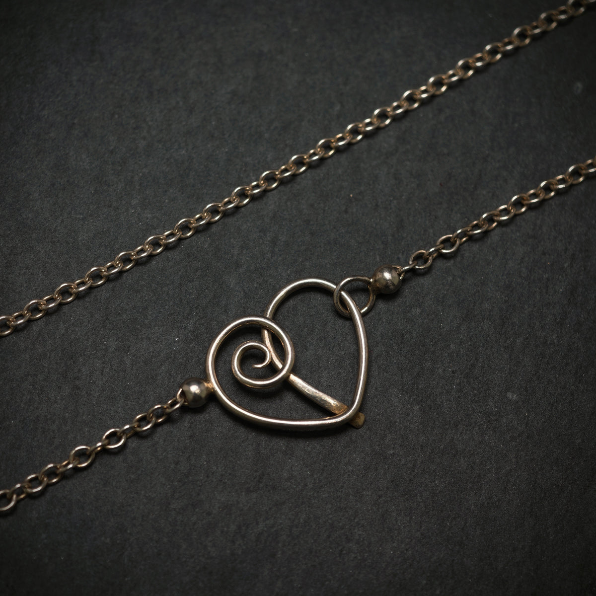 Handgefertigte Kette ,,Herz'' 925/- Silber