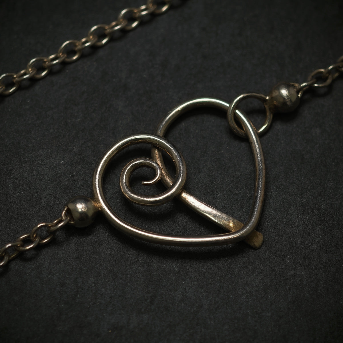 Handgefertigte Kette ,,Herz'' 925/- Silber