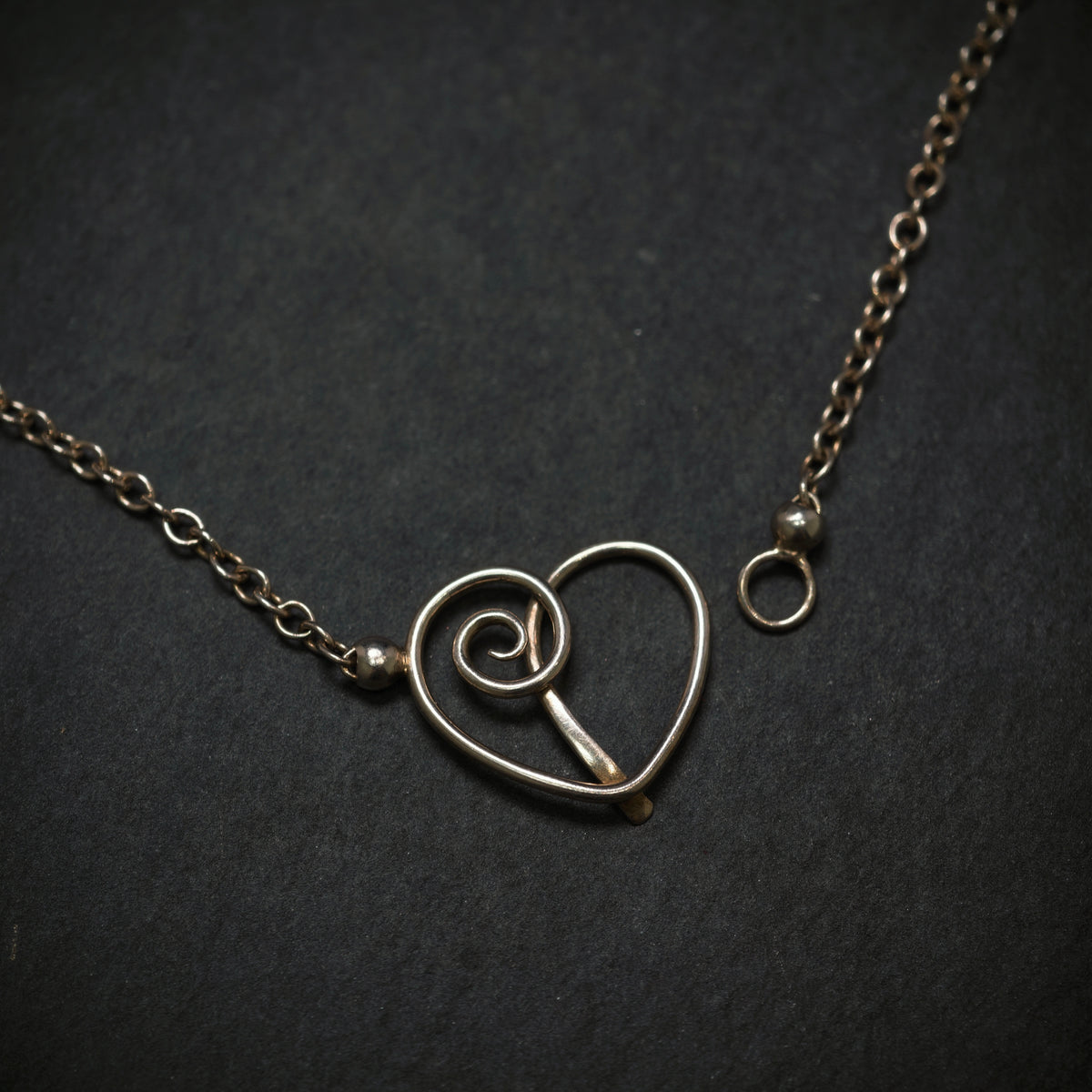 Handgefertigte Kette ,,Herz'' 925/- Silber
