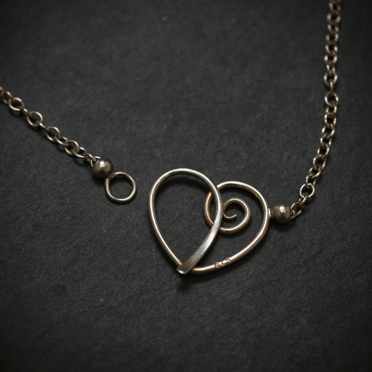 Handgefertigte Kette ,,Herz'' 925/- Silber