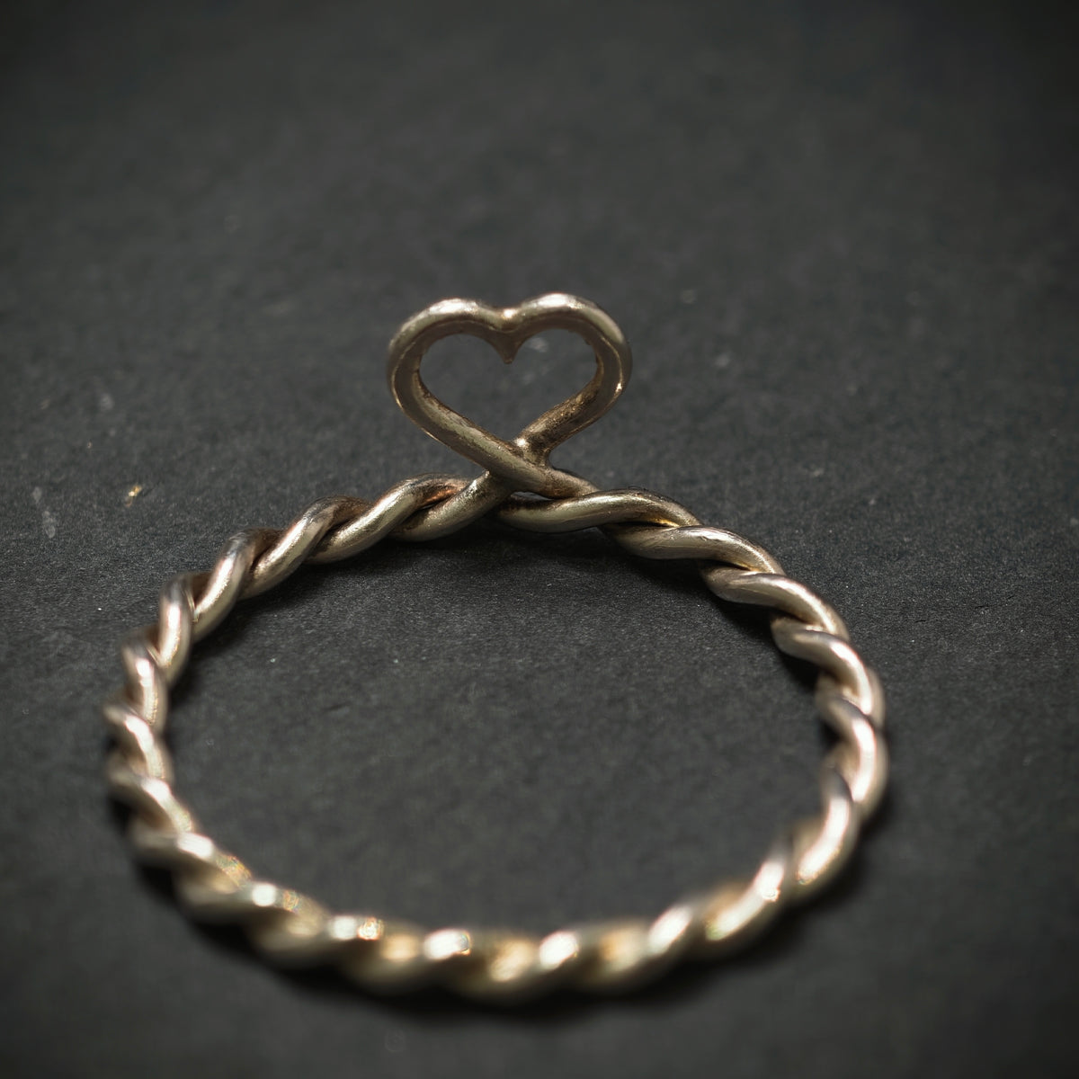 Handgefertigter Ring ,,Herz'' 925/- Silber