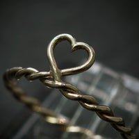 Handgefertigter Ring ,,Herz'' 925/- Silber