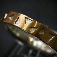 Handgefertigter Ring 750/- Gelbgold 925/- Silber