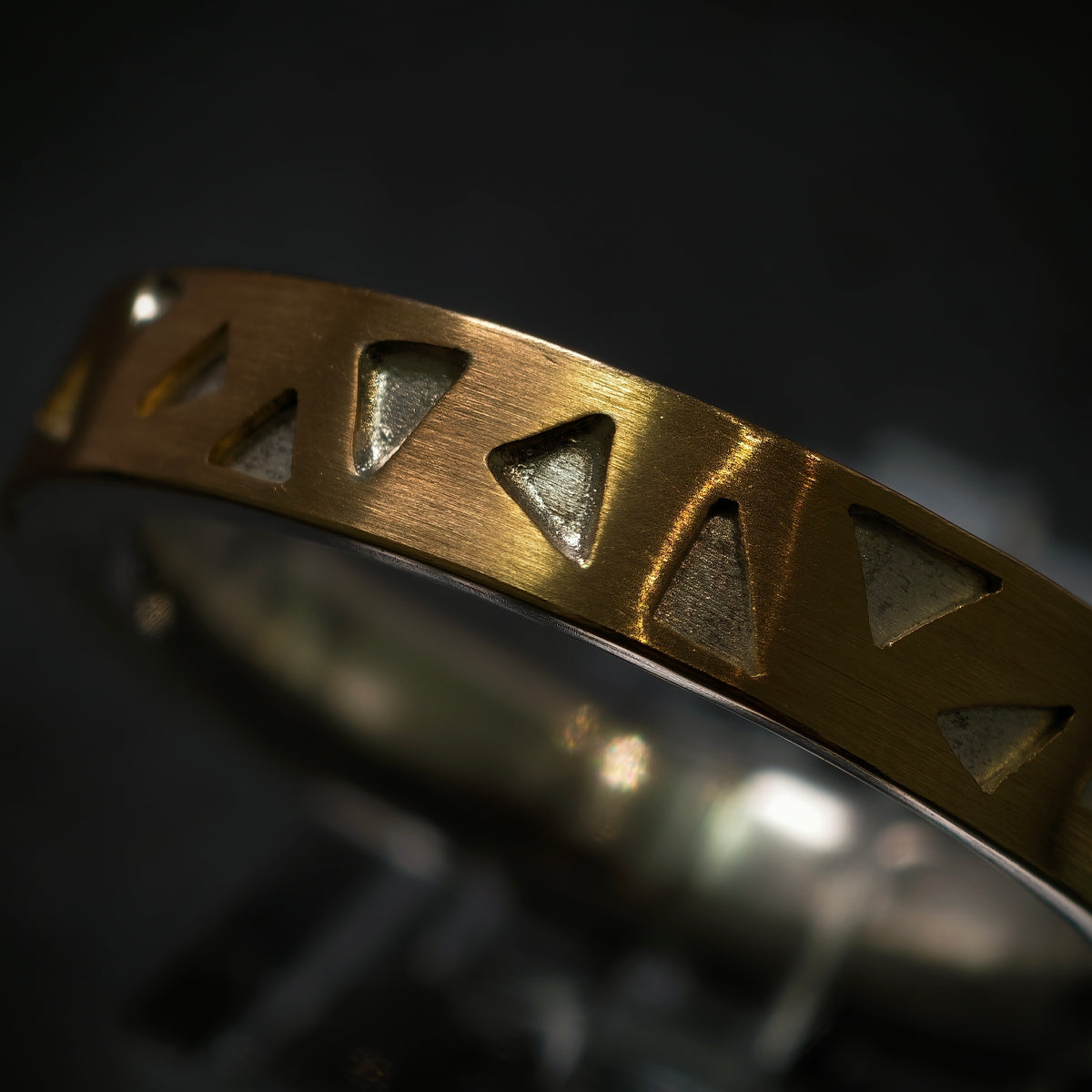 Handgefertigter Ring 750/- Gelbgold 925/- Silber