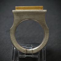 Handgefertigter Ring 750/- Gelbgold 925/- Silber mit 1 Lapis Lazuli