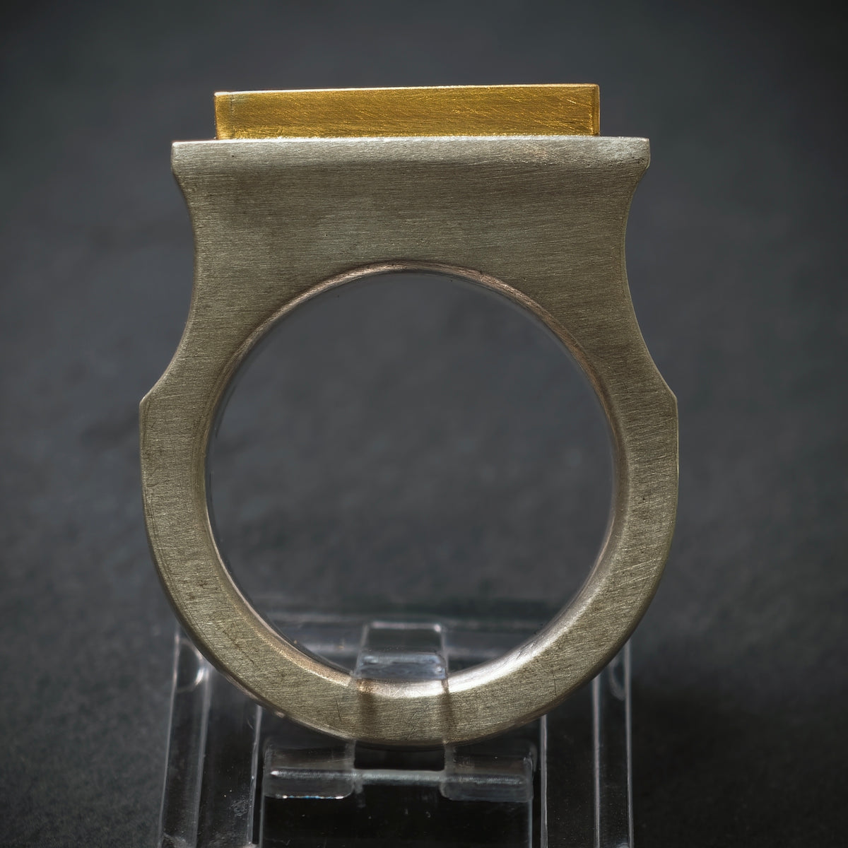 Handgefertigter Ring 750/- Gelbgold 925/- Silber mit 1 Lapis Lazuli