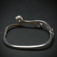 Armreif 925/- Silber mit 2 Zirkonias