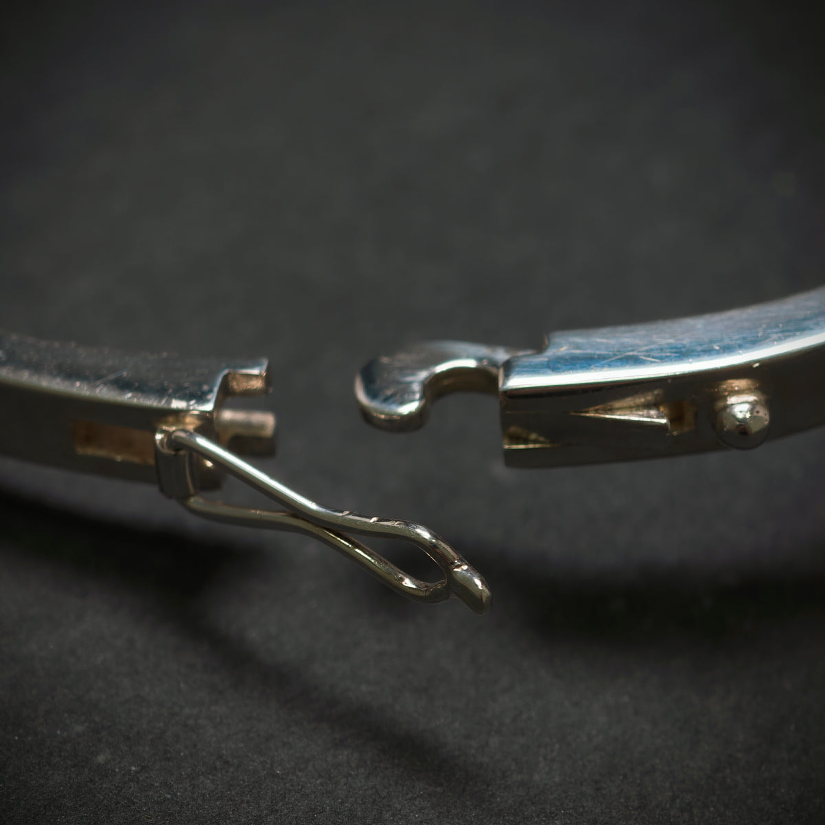 Armreif 925/- Silber mit 2 Zirkonias
