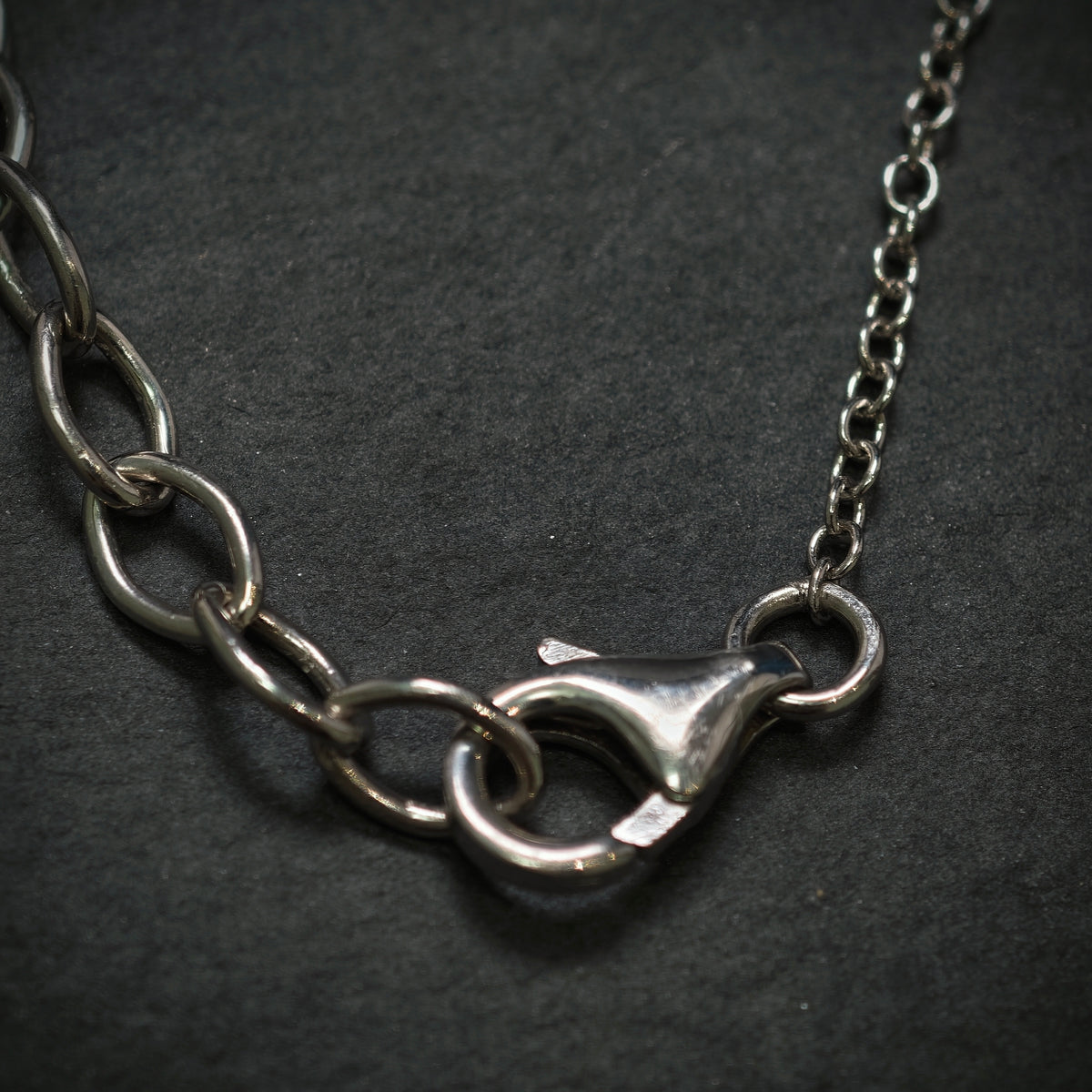 Kette 925/- Silber mit 1 Gold-Braunen Stein
