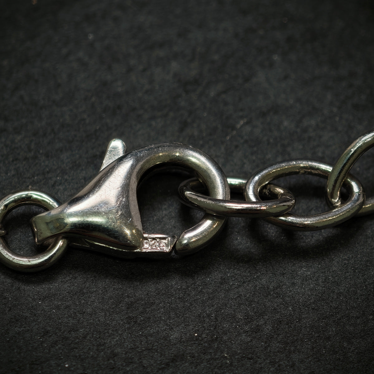 Kette 925/- Silber mit 1 Gold-Braunen Stein