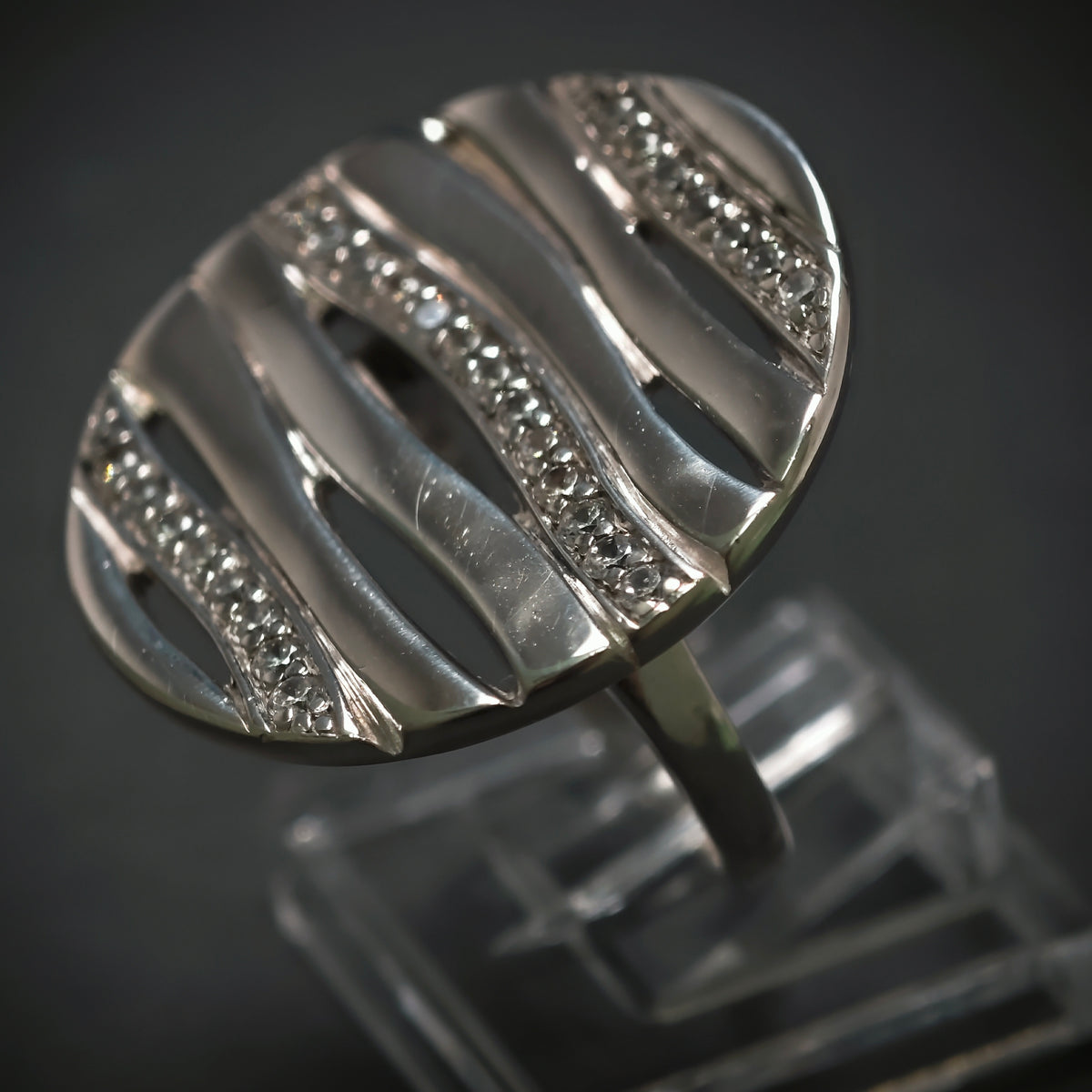 Ring 925/- Silber mit 28 Zirkonias