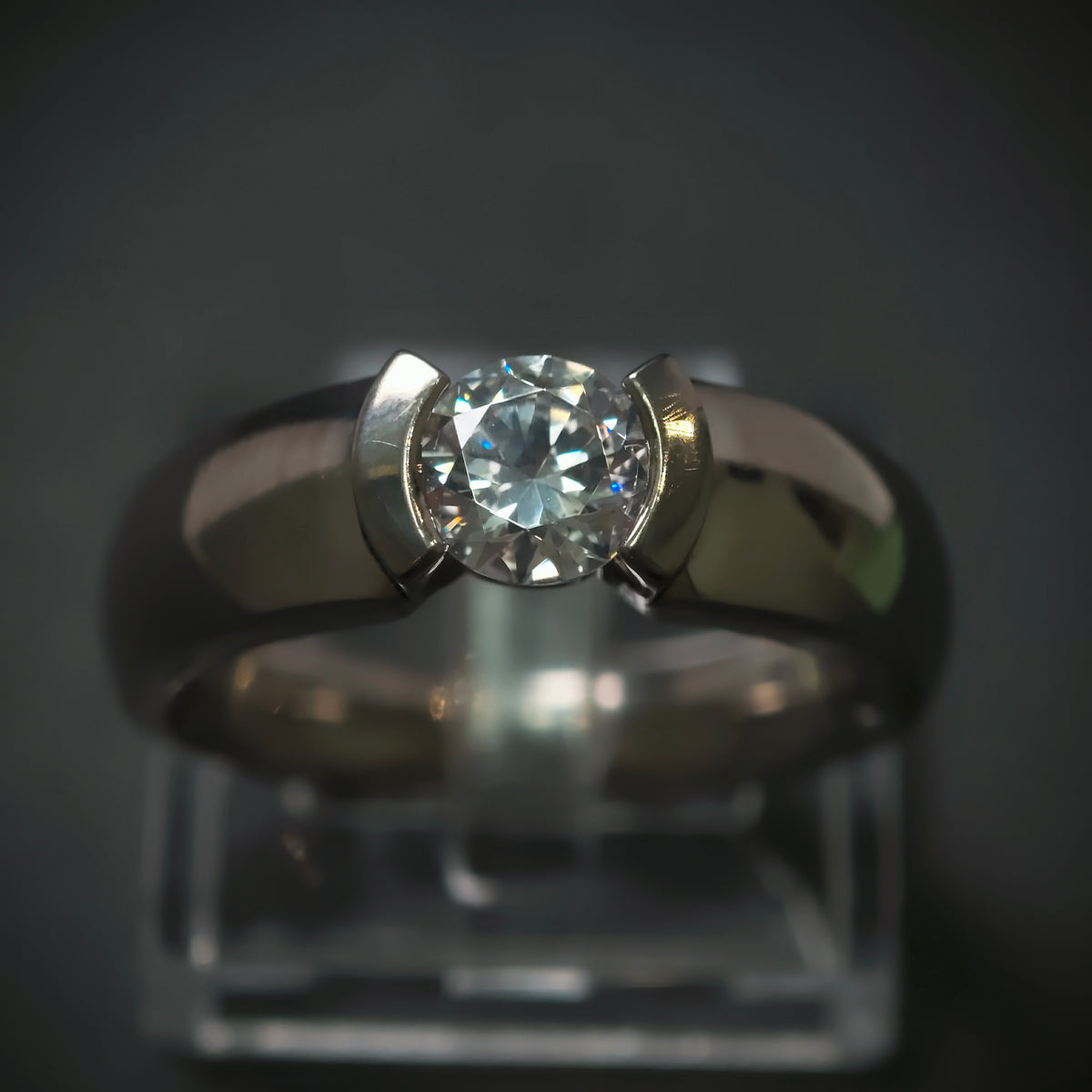 Titanring mit 1 Zirkonia