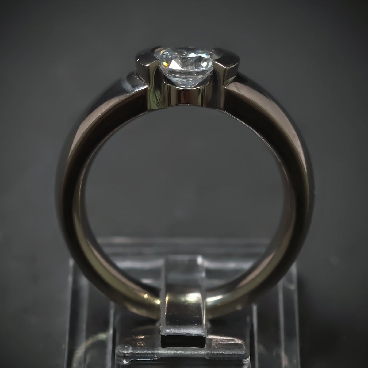 Titanring mit 1 Zirkonia