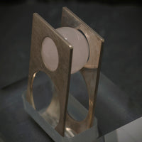 Handgefertigter Ring 925/- Silber mit 1 Rosenquarz