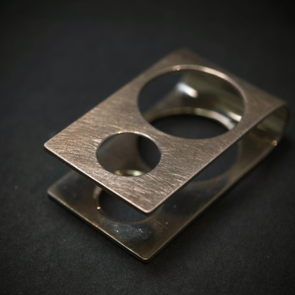 Handgefertigter Ring 925/- Silber mit 1 Rosenquarz