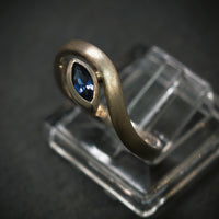 Handgefertigter Ring 925/- Silber mit 1 Tansanit